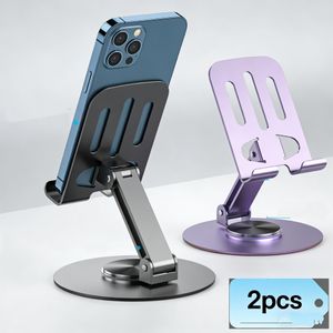 TOUPHY 2-Pack All-Metal Phone Stands Phone Holder 360° Rotating – Sturdy, Versatile & Stylish for All Your Devices