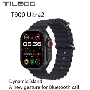 TiLECC T900 Ultra2 Smart Watch 2.19-inch High Bluetooth Call Intelligent IP67 Waterproof - Black