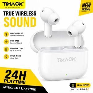 Timack Original Earpods Wireless Earbuds Bluetooth Headset with Charging Compartment Microphone Touch Operation For All Smartphones