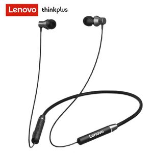 Lenovo Thinkplus Bluetooth Earphones He05 Wireless Earbuds Magnetic Neckband Earphone Waterproof Sport Headset - Black