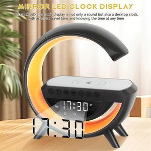 LED Display Speaker Jam Bluetooth Portabel Dengan Pengisian Daya Ponsel Nirkabel