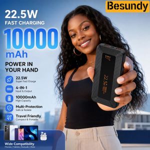 Besundy 10000mAh 2A Fast Portable Charge Slim Power Bank