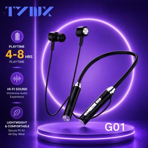 TYNIX G01 Wireless Earbuds Bluetooth Earphones, Neckband Sport Style