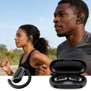 Open Ear Bluetooth Headphones, Wireless Earhooks with Bluetooth 5.3, Clear Calls & Long Battery Life for Sports, Running, Workout
