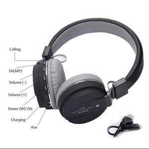 Wireless Wireless Bluetooth Over-Ear Headphones – Deep Bass - Black
