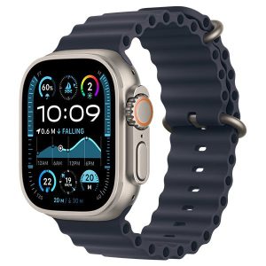 Apple Watch S10 Ultra 2 49MM Natural Titanium Navy Ocean Band